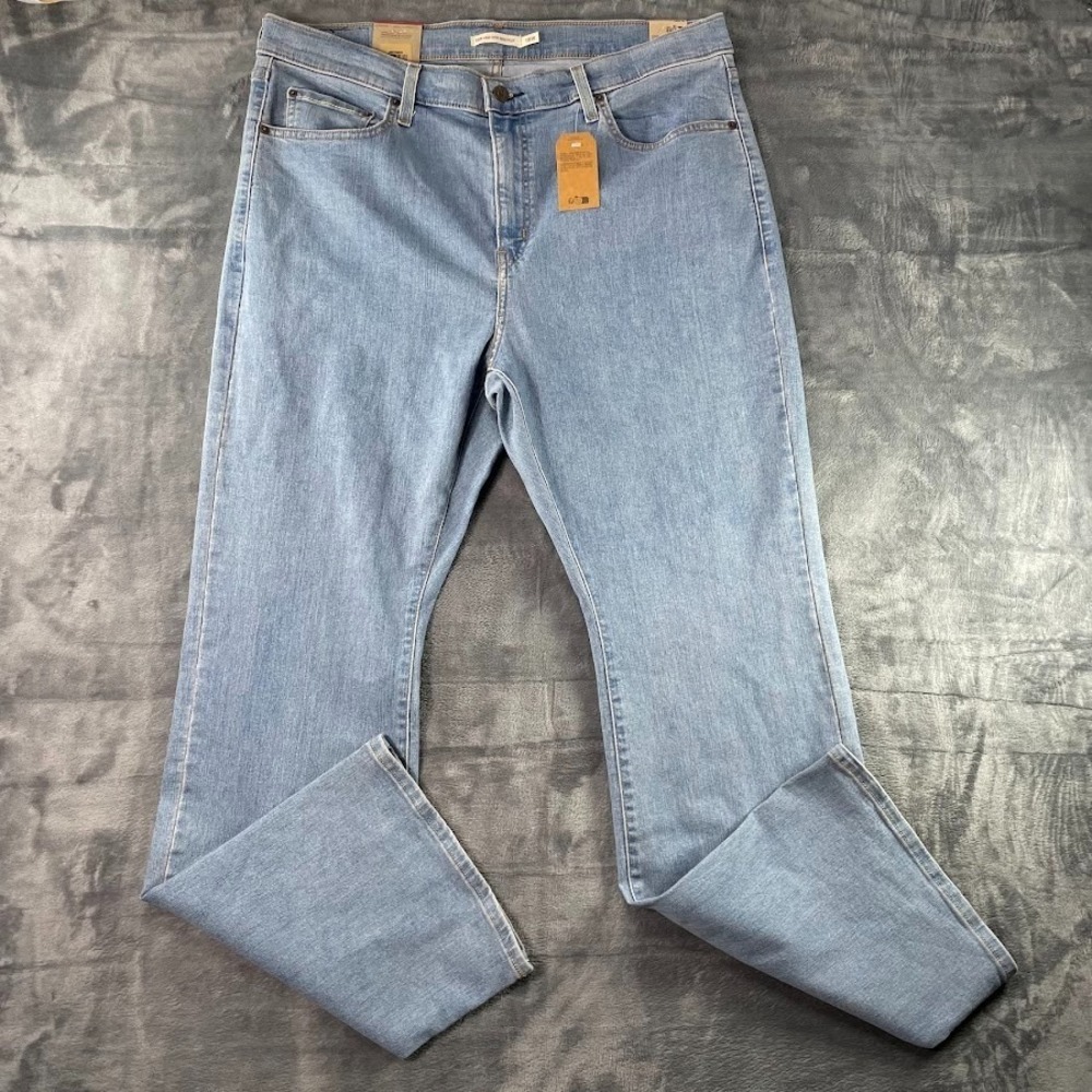 Levis Jeans Womens 18 Blue Denim Pants 725 High Rise Bootcut Stretch Light Wash - Picture 4 of 11